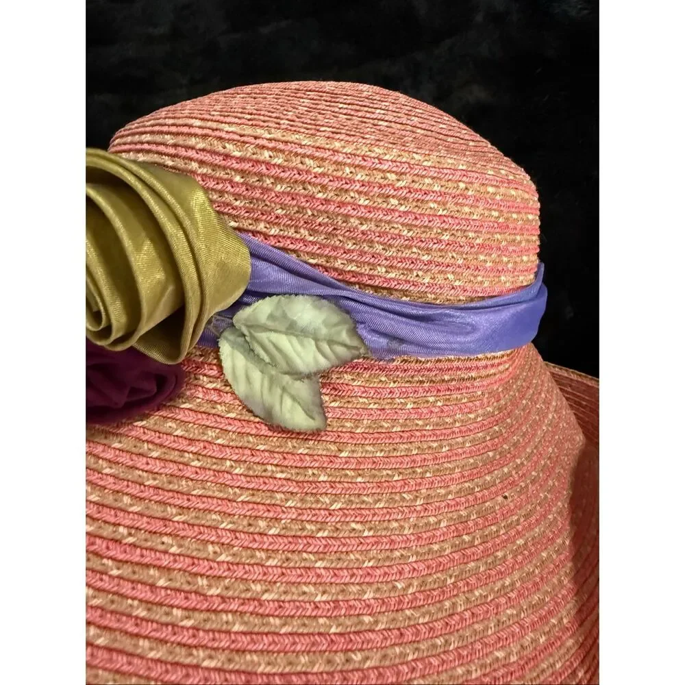 Eric Javits New York Multicolor Straw Squishee Sun Hat Packable - Picture 3 of 6